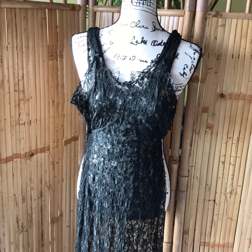 Black Vintage lace gown